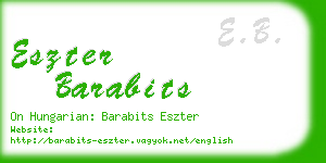 eszter barabits business card
